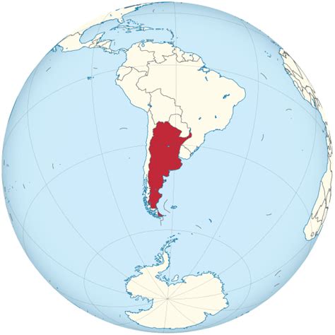 argentina en el mapamundi